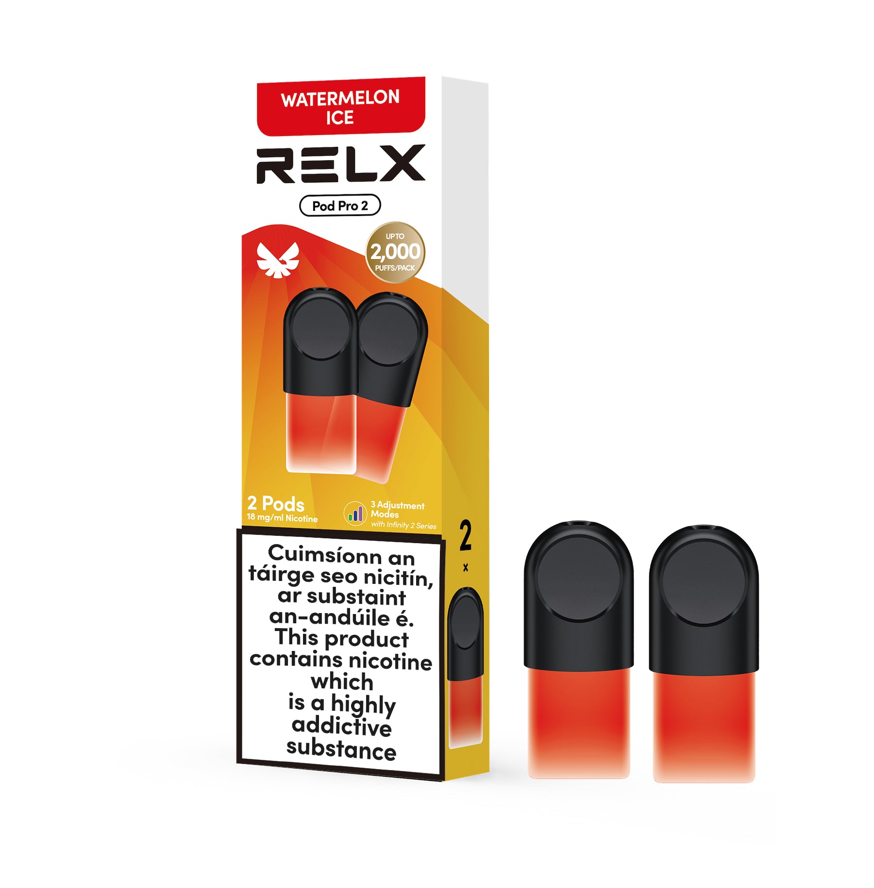 Watermelon Ice (Fresh Red) (2 Pods) Relxireland Watermelon Ice (Fresh Red) (2 Pods) Relxireland